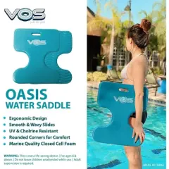 VOS Oasis Water Solid Saddle Floats for Adults and Kids - 2 Pc Pack |Ultra Buoyant, Comfortable Floating Seats