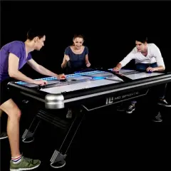 MD Sports Titan 7.5' Air Powered Hockey Table with Overhead Scorer - Black
