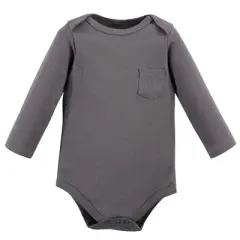 Hudson Baby Infant Boy Cotton Long-Sleeve Bodysuits 5pk, Little Fox