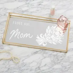 Personalization Mall Bouquet Mirrored Vanity Tray