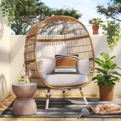 Steel Southport Rust Resistant Outdoor Patio Egg Chair Black - Threshold&trade;