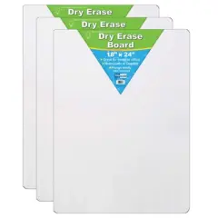 Flipside Products Dry Erase Board, 18" x 24", Pack of 3