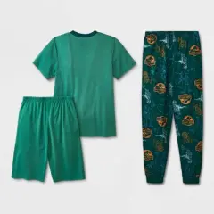 Boys' Jurassic World 3pc Pajama Set - Green