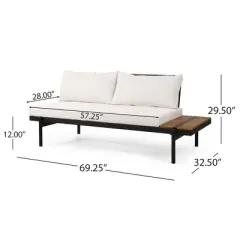 INFURNIC Patio Sofas, Modern Outdoor Furniture Set Featuring Unique Design,Perfect for Gardens, Living Spaces, Beige, 69.25"*32.5"*29.5"