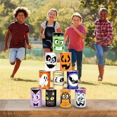 Joyfy Halloween Party Favors 13 Pcs Halloween Carnival Can Bean Bag Toss Game Set Outdoor Lawn Yard Holiday Birthday Kids Adults Family Party Games