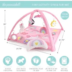 The Peanutshell Rainbow Paradise 7-in-1 Activity Gym & Play Mat for Baby