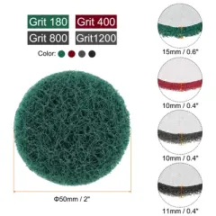 Unique Bargains Drill Power Brush Flexible Waterproof Kitchen Cleaning Scouring Pads 4 Pcs