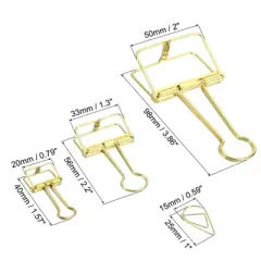 Unique Bargains Wire Hollow Out Clips Metal Prevent Tearing Pages Home Office Paper Clip 38 Pcs