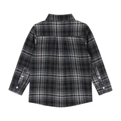 Andy & Evan  Toddler Browns & Blue Plaid Flannel Buttondown