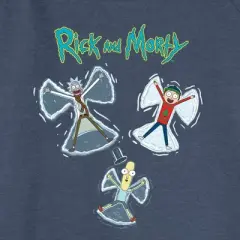 Junior's Rick and Morty Christmas Snow Angels Sweatshirt