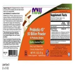 Probiotic-10 50 Billion by Now Foods  -  2 oz Powder