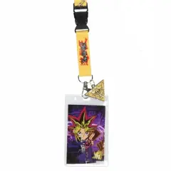 Yu-Gi-Oh! Manga Series ID Lanyard Badge Holder Millennium Puzzle Rubber Charm