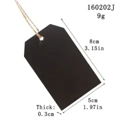 10pcs/Set Mini Hanging Wooden Message Board Home Holiday Decor Lanyard Chalkboard(Prismatic)