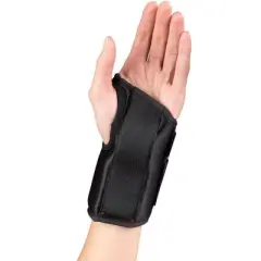 OTC Wrist Splint, 6-Inch Petite or Youth Size, Lightweight Breathable, Black, Left