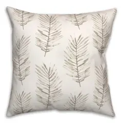 Creative Products White Fern Pattern 18x18 Indoor / Outdoor Pillow