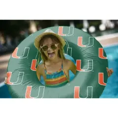 NCAA Miami Hurricanes 48" Inflatable Pool Float: PVC Water Float, 330 lbs Capacity