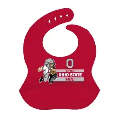 BabyFanatic Officially Licensed Unisex Silicone Baby Bib - NCAA Ohio State Buckeyes