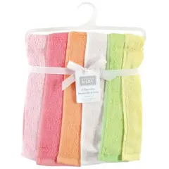 Hudson Baby Infant Boy Rayon from Bamboo Burpcloth 6pk, Citrus, One Size