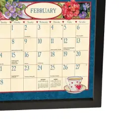 Undated Calendar Frame Pine Contemporary Black - Lang