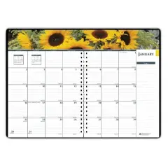 Express Track Recycled Weekly Appointment Book/Monthly Planner, 8 x 5, Black Cover, 13-Month: Jan 2026 to Jan 2027