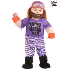 HalloweenCostumes.com 6-9 Months  Boy  WWE Infant Macho Man Costume for Boys., Black/Purple/Purple