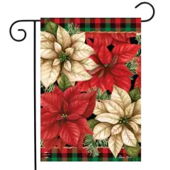 Briarwood Lane Garden Flag 12x18 For Outdoor Christmas Poinsettia For Christmas Garden Flag Flags For Outside