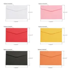 Unique Bargains Mini Envelopes 60 Pack Paper Blank Small Items Storage Business Card Holder for Greeting Note Party Multicolor