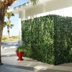 BrylaneHome 78"H Faux Greenery Privacy Screen