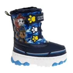 Paw Patrol Fur Lined Insulated Waterproof Winter Snow Boots &ndash; Chase and Marshall boy boots size 6-12 (Toddler/Little Kid)