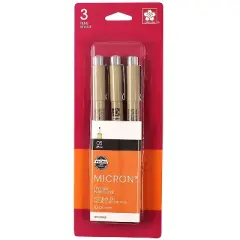 Sakura Pigma Micron Pen Fineliner Black Ink 3/Bundle (SAK50022-3)