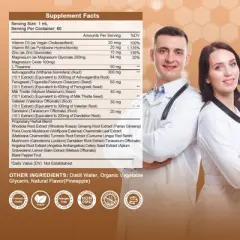 GreenPeople Ashwagandha Liquid Drops Supplement 3000mg for Men & Women, Gluten-Free, 2 fl.oz