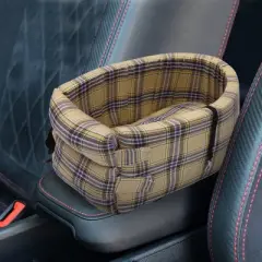Unique Bargains Large Plaid Style Dog Car Seat