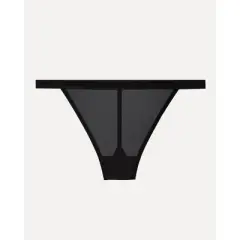 Curvy Couture Women's Plus Size Sheer Mesh G-String Bikini Panty