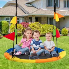 Infans 40" Flying Saucer Tree Swing Indoor Outdoor Swing w/Hanging Straps Monkey
