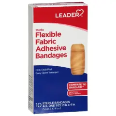 Leader Flexible Fabric Sterile Adhesive Bandages 10 ea
