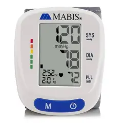 MABIS Adult Cuff Wrist Digital Blood Pressure Monitor White Device 1 Each