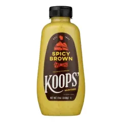 Koops' Spicy Brown Mustard - Case of 12/12 oz