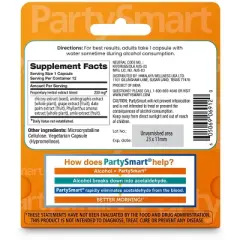 Himalaya PartySmart, One Capsule for a Better Morning, Plant-Based, Liver Support, 12 Capsules