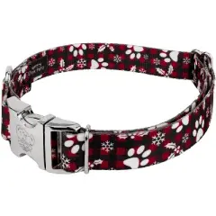 Country Brook Petz Premium Christmas Plaid Dog Collar