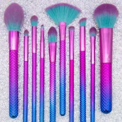 MODA Brush Prismatic Signature 10pc Makeup Brush Kit, Includes Radiance, Blender, and Crease Makeup Brushes