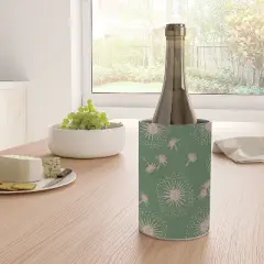 H Miller Ink Illustration Make A Wish Dandelion Pattern Wine Chiller