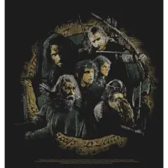 Junior's Lord of the Rings Fellowship of the Ring Distressed Character Circle Festival Muscle Tee