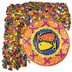 Roylco&reg; Double Color Mosaic Squares, 3/8", 10,000 Per Pack, 2 Packs