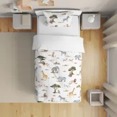 Sweet Jojo Designs Boy or Girl Gender Neutral Unisex Toddler Bedding Set Jungle Animals Multicolor 5pc