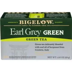 Bigelow Earl Grey Green Tea - Case of 6 - 20 Bags