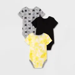 Baby Boys' 3pk Batman Bodysuit Set - Black