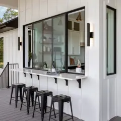 Rennnsan Sovrinth 17"H Hardwired Rectangle Aluminum Modern LED Dimmable Outdoor Wall Sconce in Black