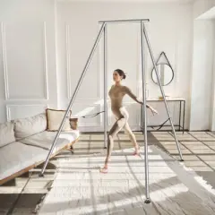 VEVOR Aerial Yoga Frame, 9.67 ft Height Yoga Swing Stand, Max 551.15 lbs Load Chrome-Plated Steel Pipe Inversion Yoga Swing Stand Yoga Rig Yoga Sling