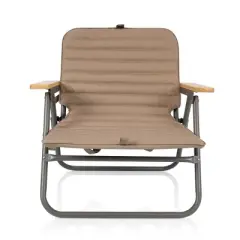 Oniva Descanso Padded Portable Outdoor Beach Chair - Shale Brown