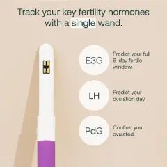 Mira Max Fertility Monitor & Ovulation Test Strips Kit, Track LH, PdG & E3G Hormones from Home